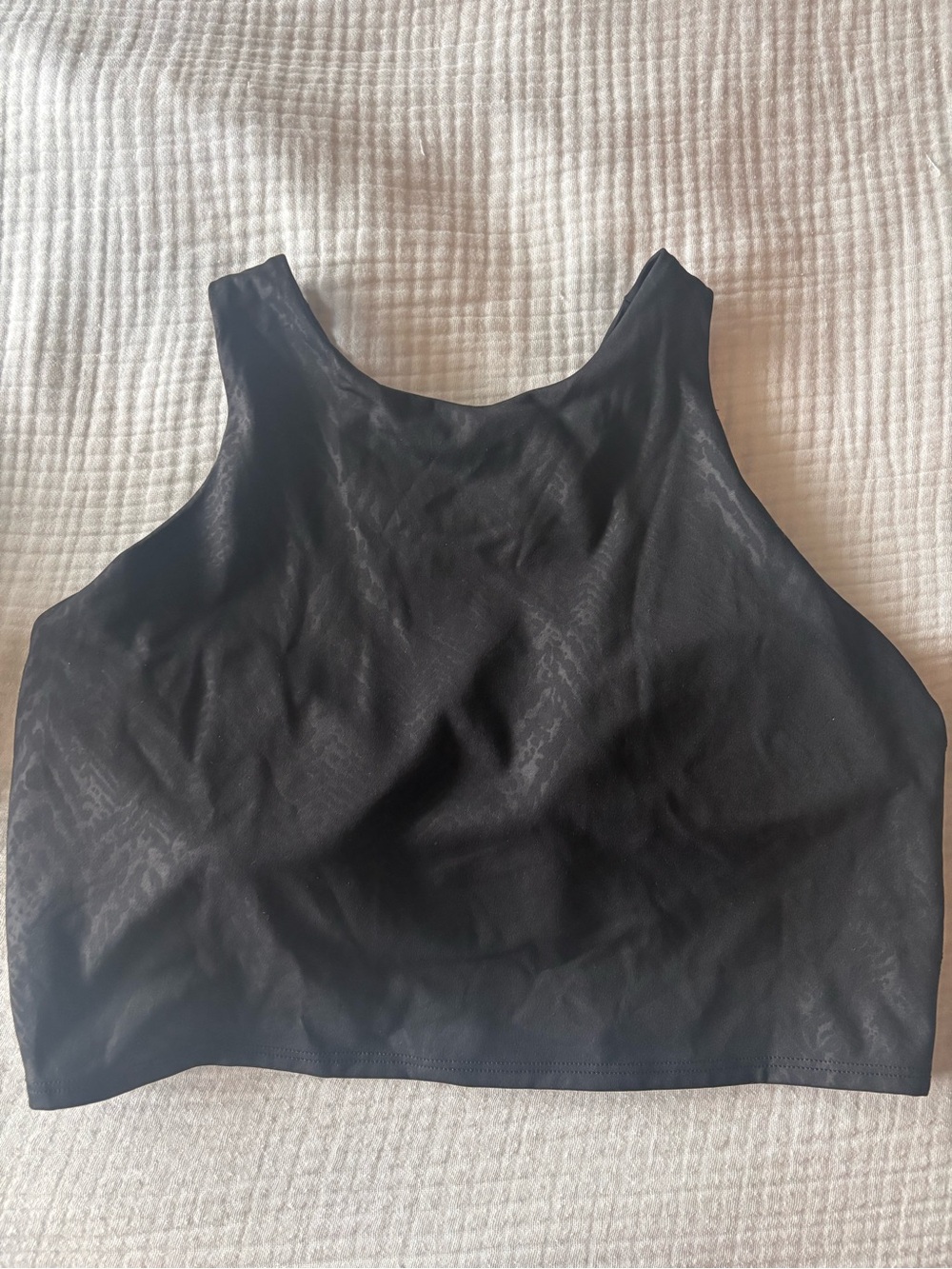 Athleta Black Women's High Neck Crop Tank Top